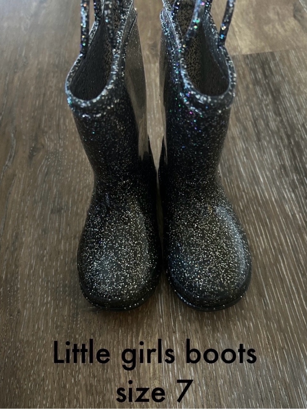 Sparkly rain boots